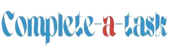 The words "Complete-a-task" in a stylized blue font with red accents.