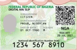 nigerian digital nin slip details